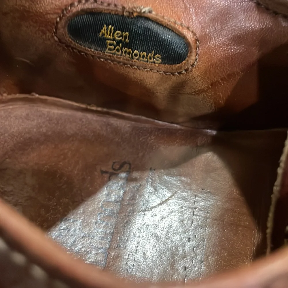 Allen Edmonds Mens Black Hills 2995 Brown Plain Toe Oxford Dress Shoes‎ Size 9.5